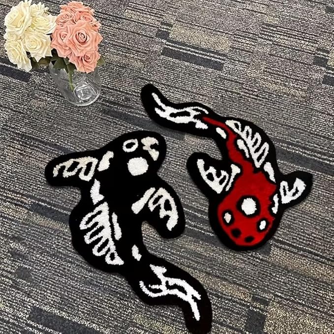 YIN AND YANG KOI FISH RUG