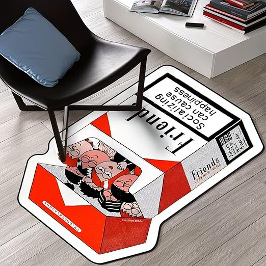 COOL "FRIENDS" THEMED CIGGERETTE RUG