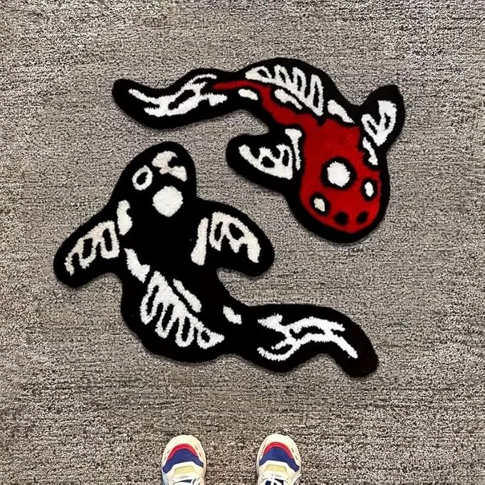 YIN AND YANG KOI FISH RUG