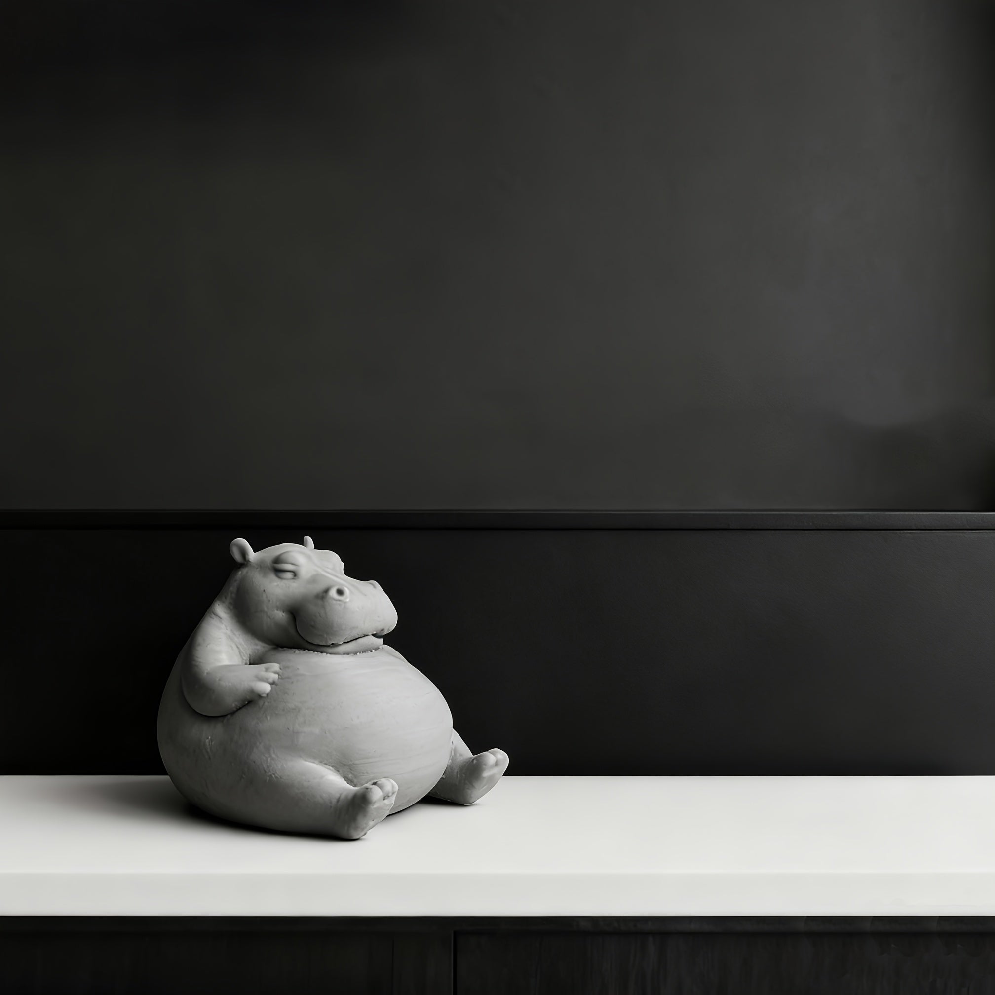 Tnessential Fat Hippo Glutinous Rice Dumplings Statue 3D Decor