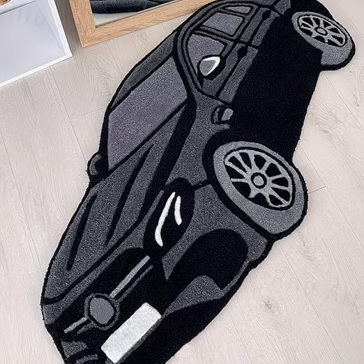 COOL BLACK MERCEDES RUG
