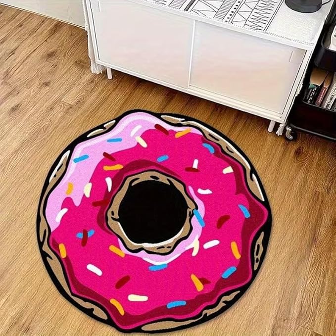FUNNY PINK DONUT RUG