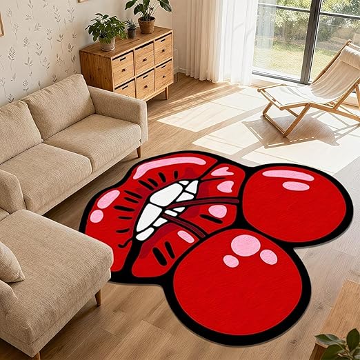 RED CHERRY LIPS RUG