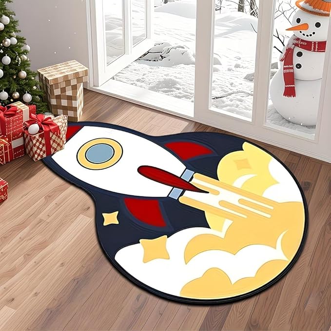 SPACE ROCKET SHIP RUG