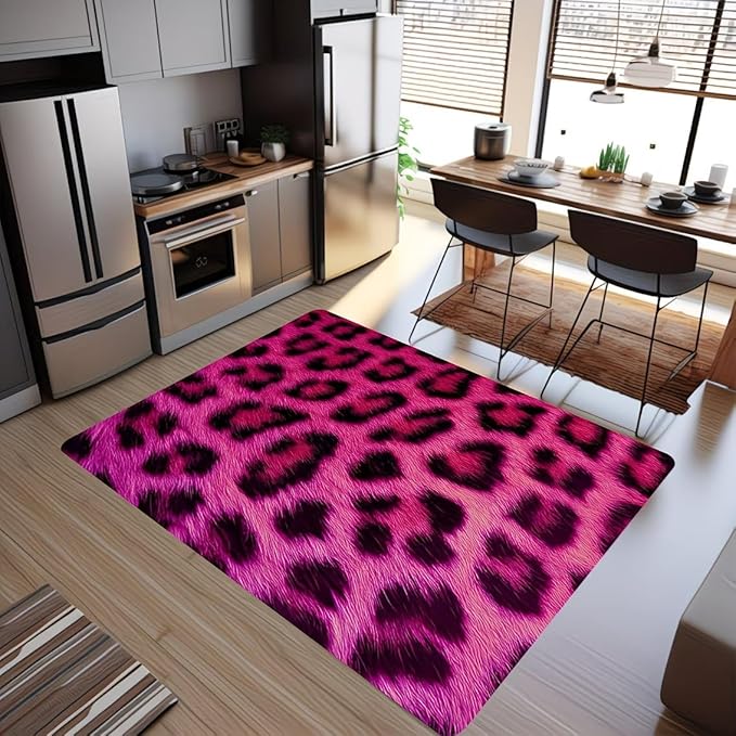 PINK LEAPORD RUG