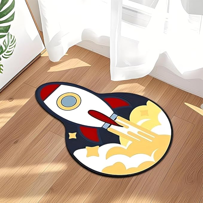 SPACE ROCKET SHIP RUG