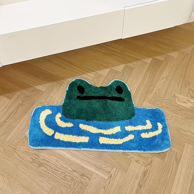 CUTE FUNNY FROG RUG