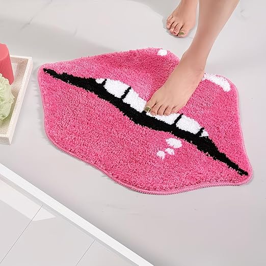 CUTE AESTHETIC PINK KISS RUG