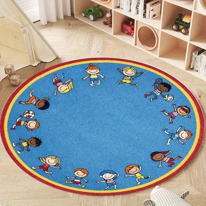 BLUE CHILDREN CIRCLE RUG