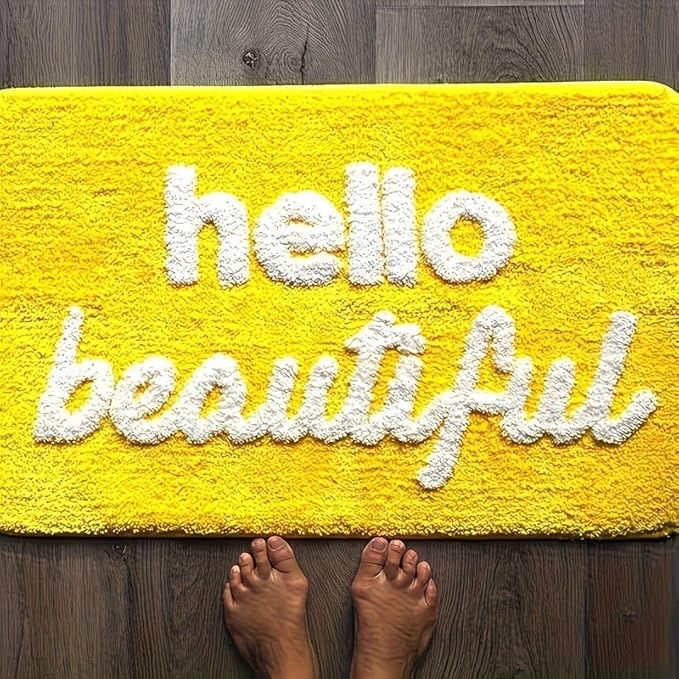 AESTHETIC PLAYFUL "HELLO BEAUTIFUL" RUG