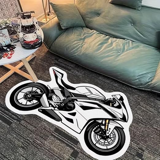 COOL WHITE MOTORCYCLE RUG