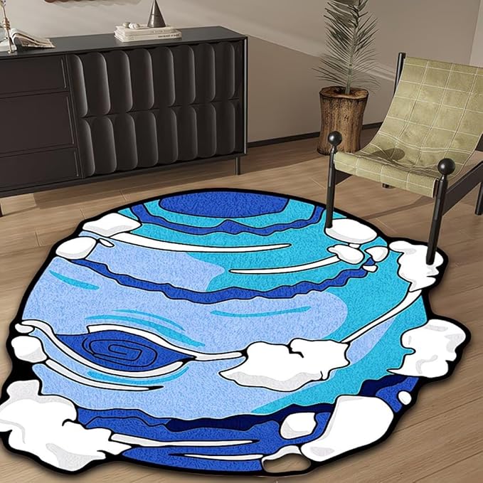 COSMIC BLUE PLANET RUG
