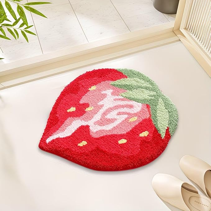 RED STRAWBERRY RUG
