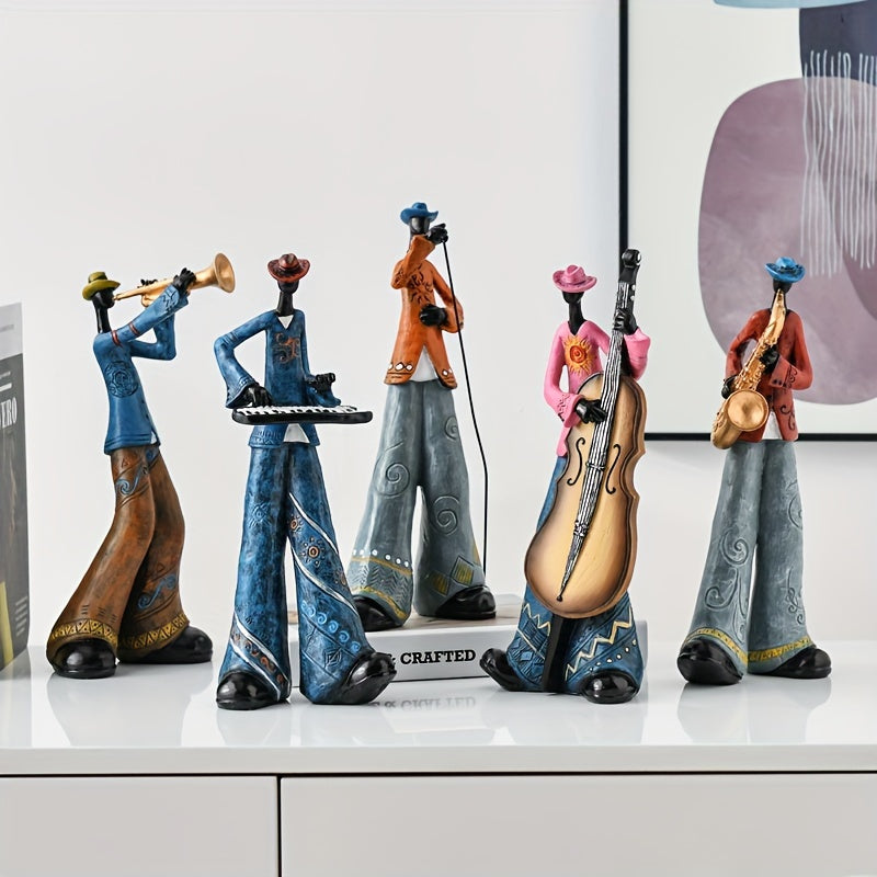 Tnessential Creative Retro Band Art Ornaments Music Figures Bookshelf 3D Decor