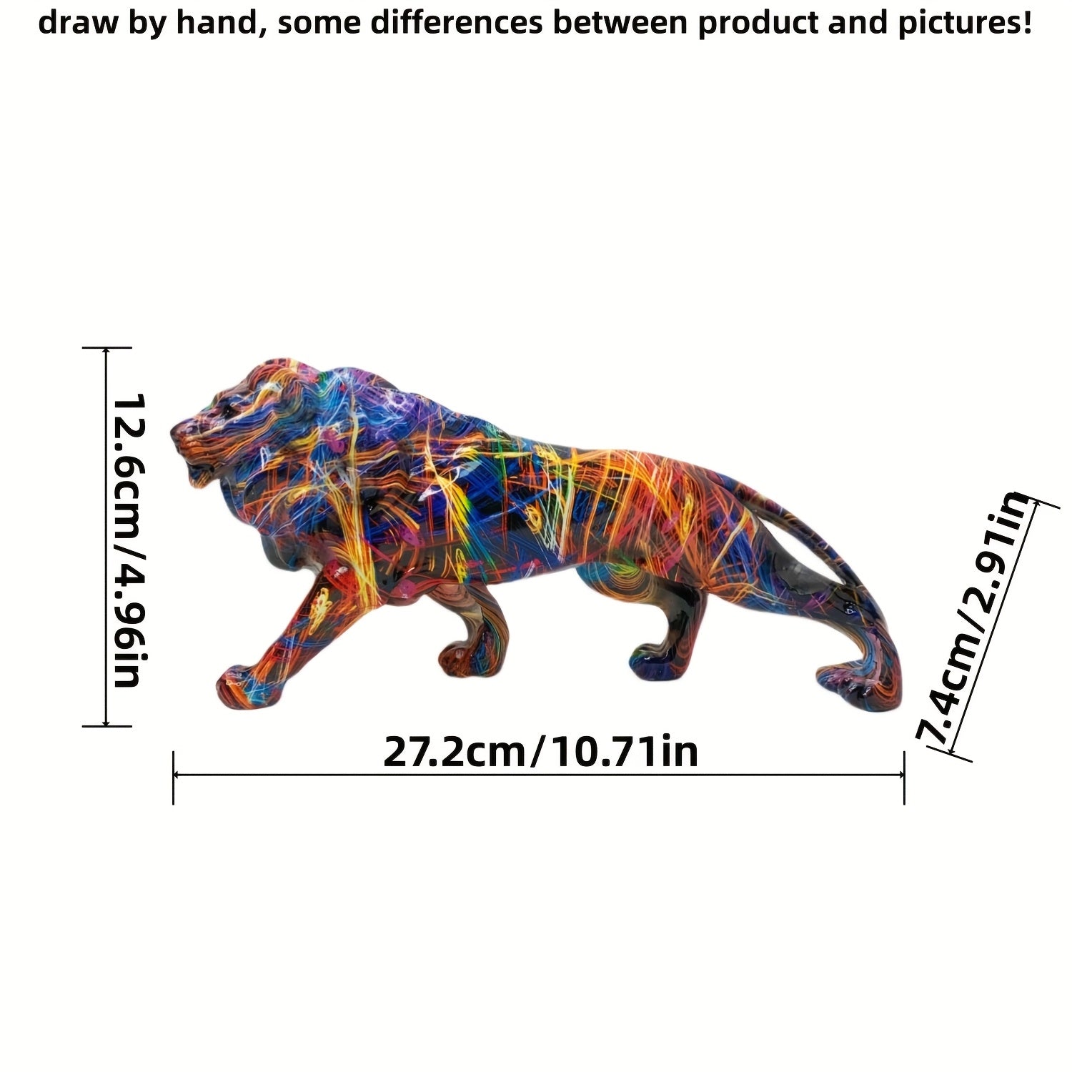 Tnessential Modern 3D Lion Statue 3D Decor