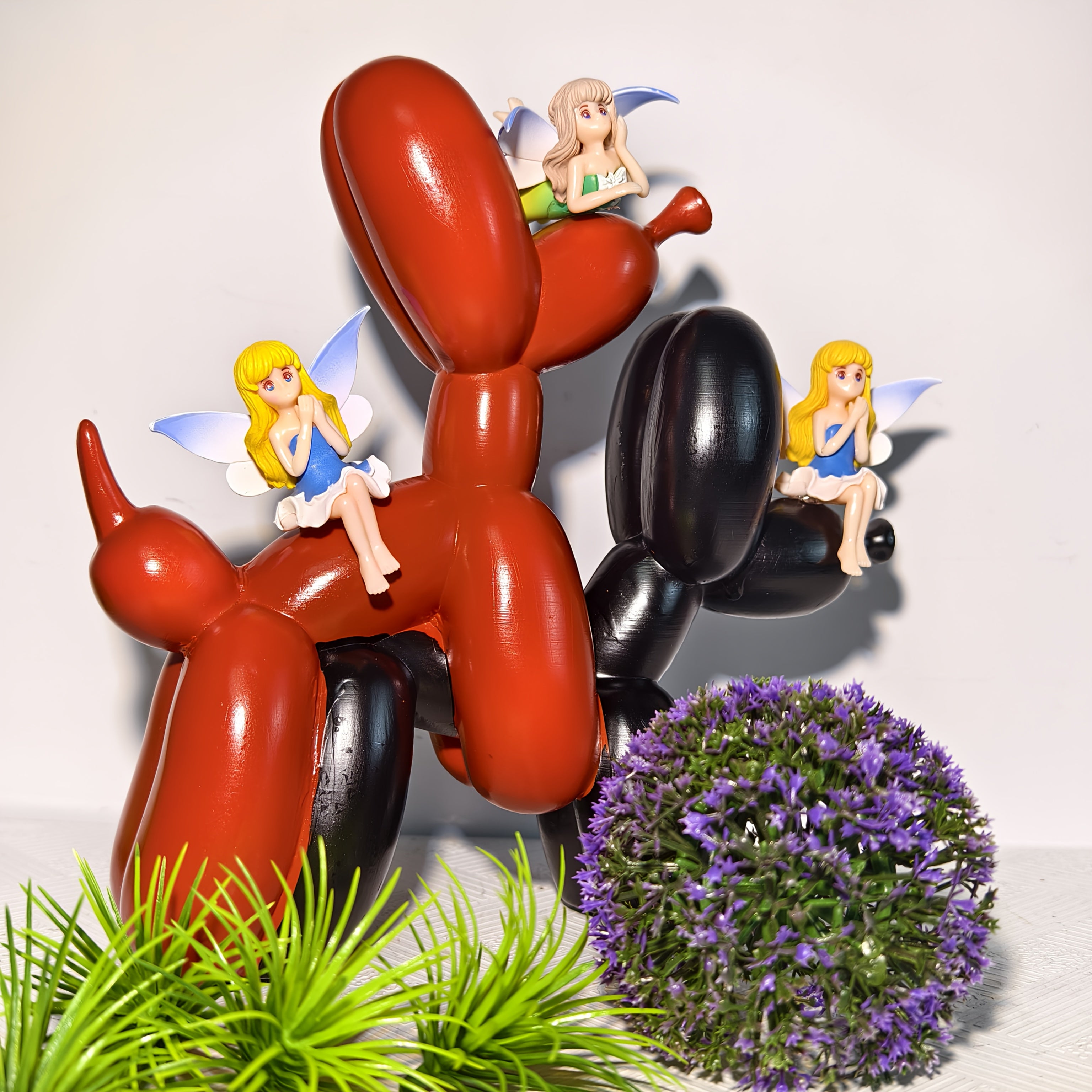 Tnessential Elegant Smooth Balloon Dog Resin Ornament in Nordic Style 3D Decor