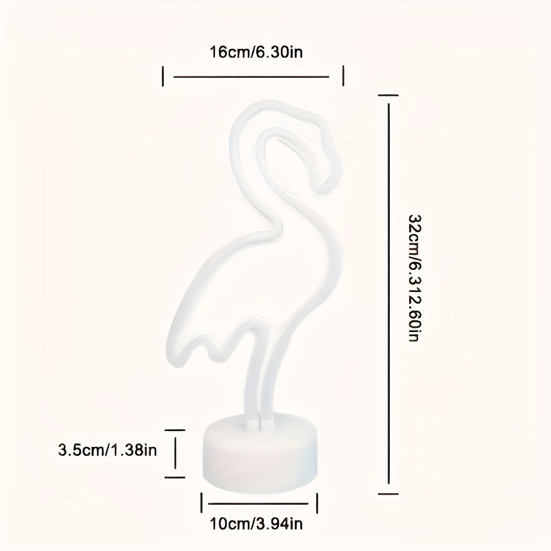 Tnessential Neon Light Decoration in the Shape of a Flamingo 3D Decor