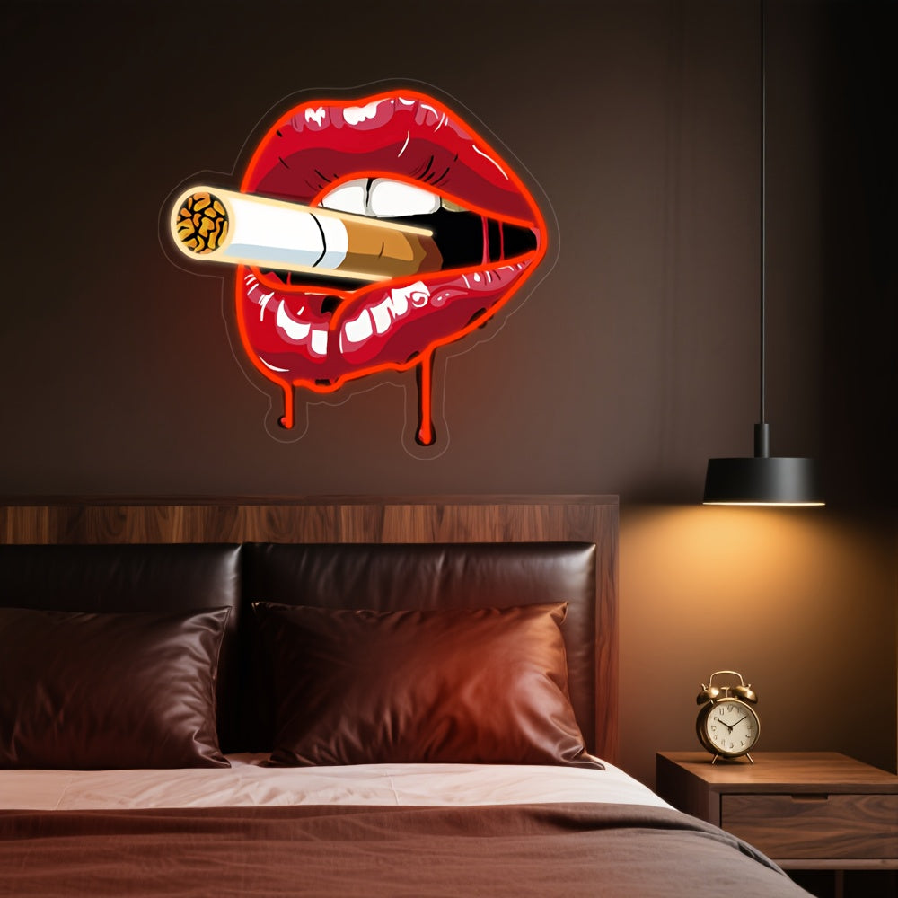 Tnessential Romantic Red Lips Neon Sign 3D Decor