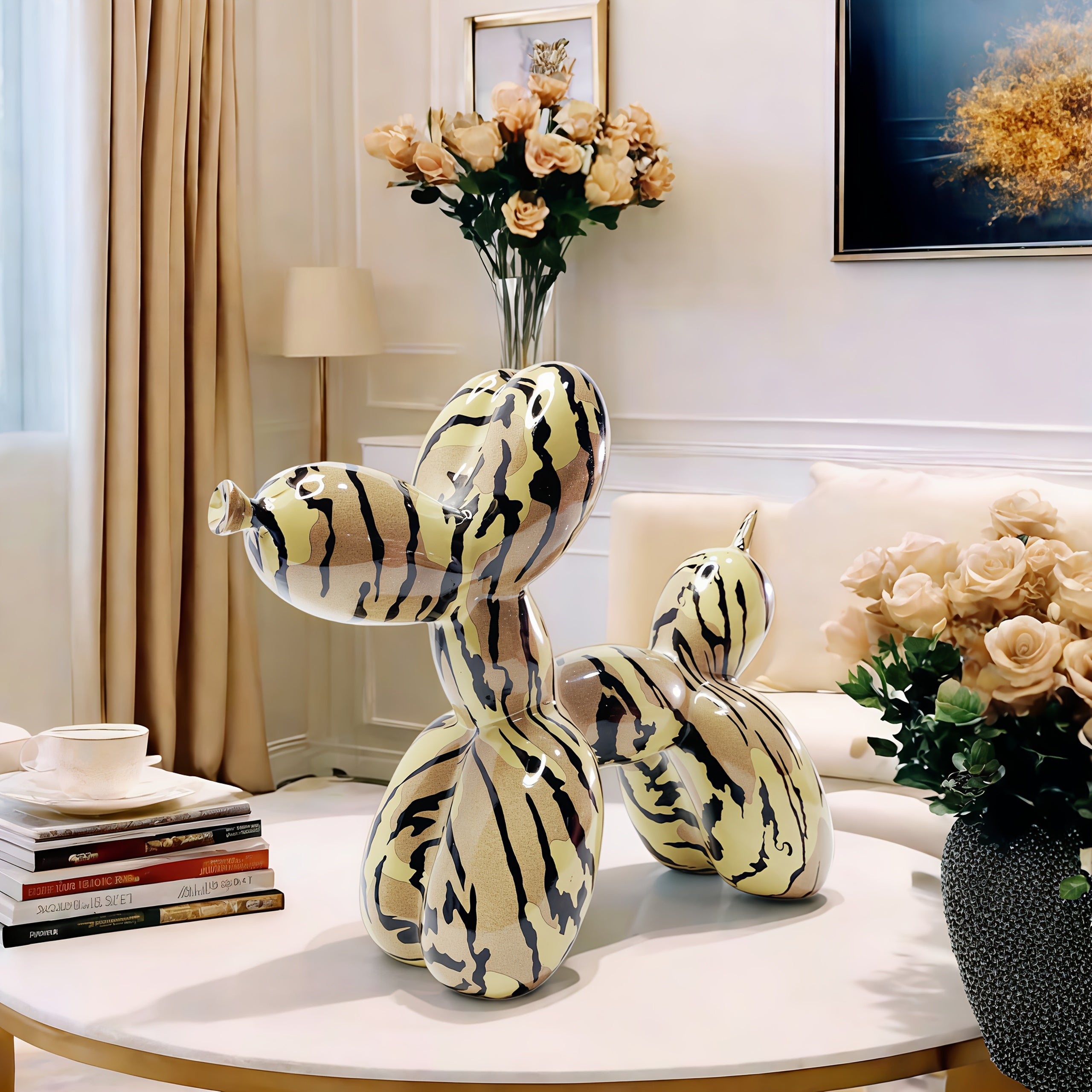 Tnessential Modern Abstract Dog Statue 3D Decor