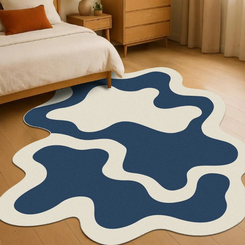 BLUE ABSTRACT RUG view 6