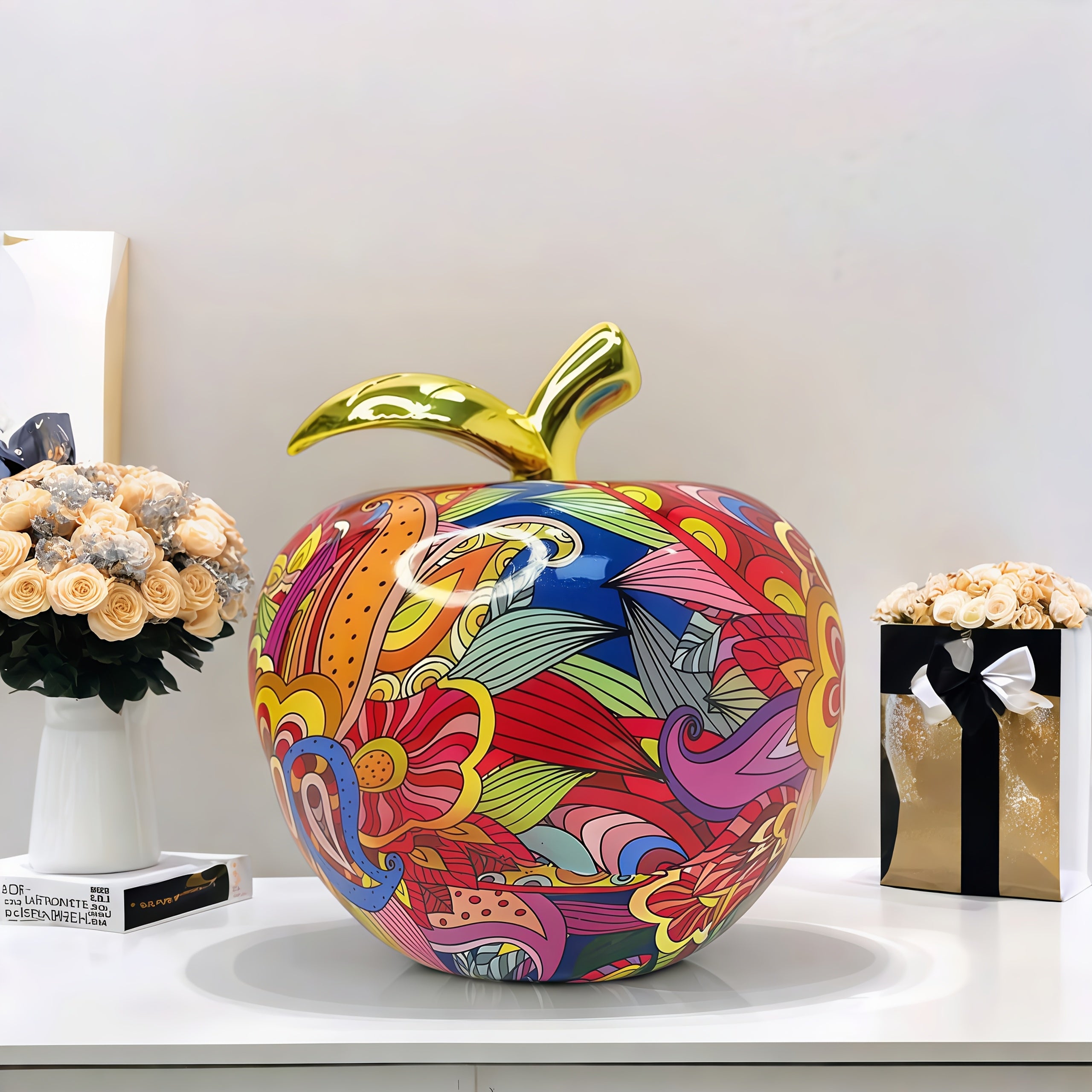 Tnessential Creative and Exquisite Colorful Apple Statues 3D Decor
