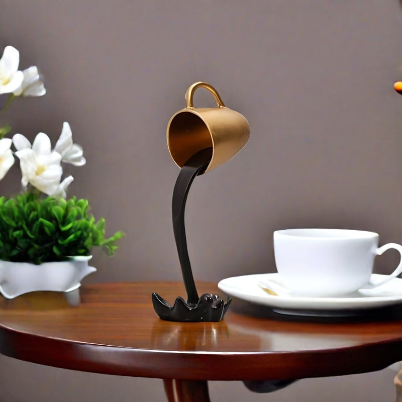 Tnessential Creative Inverted Floating Resin Coffee Cup Decoration 3D Decor