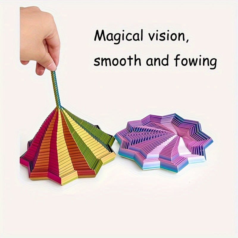 Tnessential U002f2pcs Multicolor Gradient Spinning Tops 3D Decor
