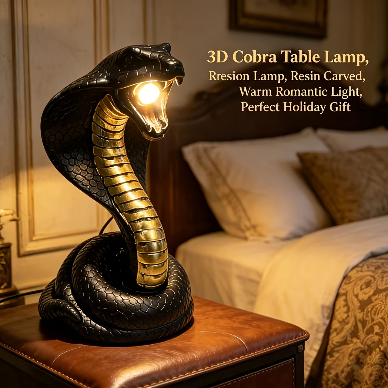 Tnessential Unique LED Serpentine Sculpture Lamp 3D Decor