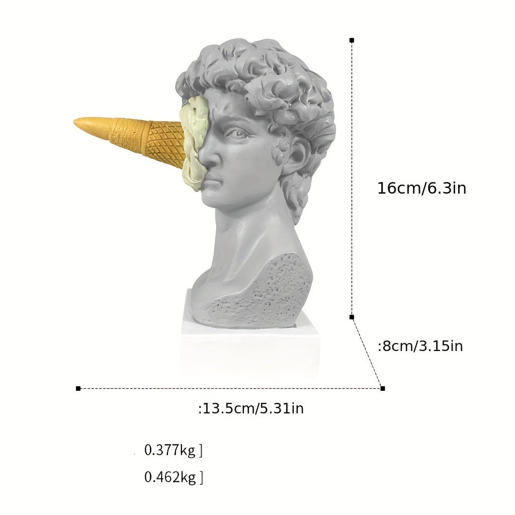 Tnessential Modern Minimalist Ice Cream Smash David Sculpture 3D Decor