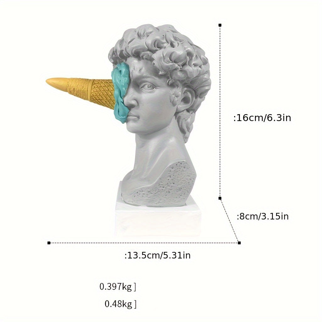 Tnessential Modern Minimalist Ice Cream Smash David Sculpture 3D Decor