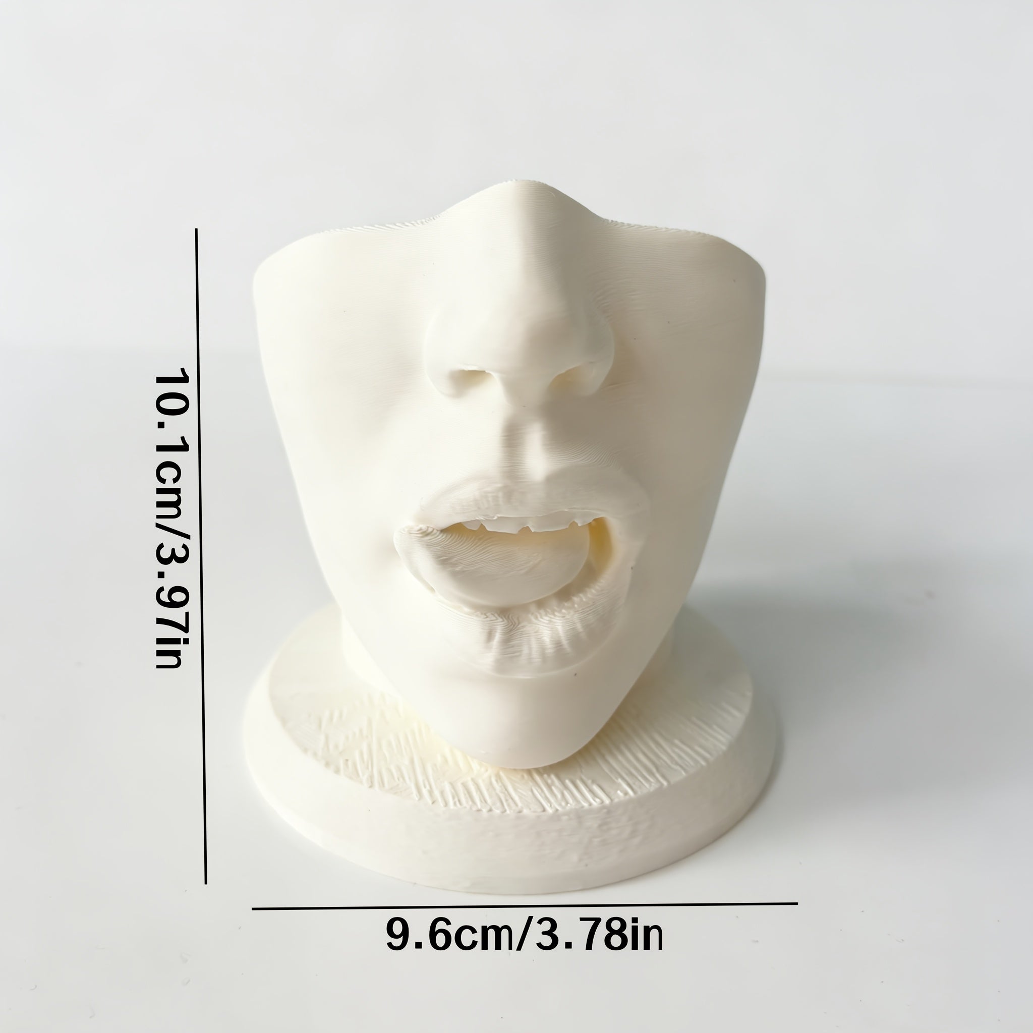 Tnessential Funny Lip-licking Face Sculpture Statue 3D Decor