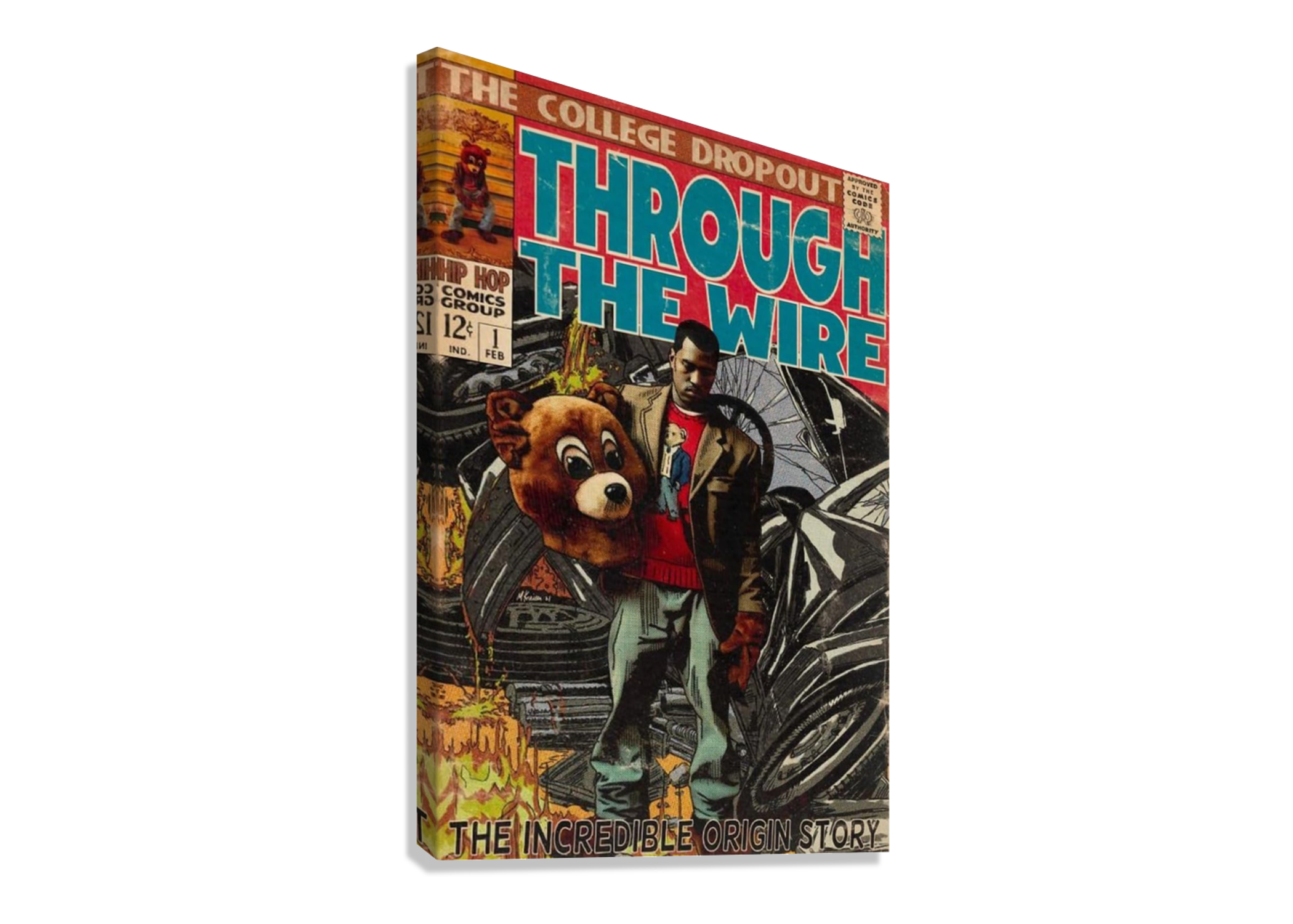 KANYE WEST " THROUGH THE WIRE " CANVAS POSTER "