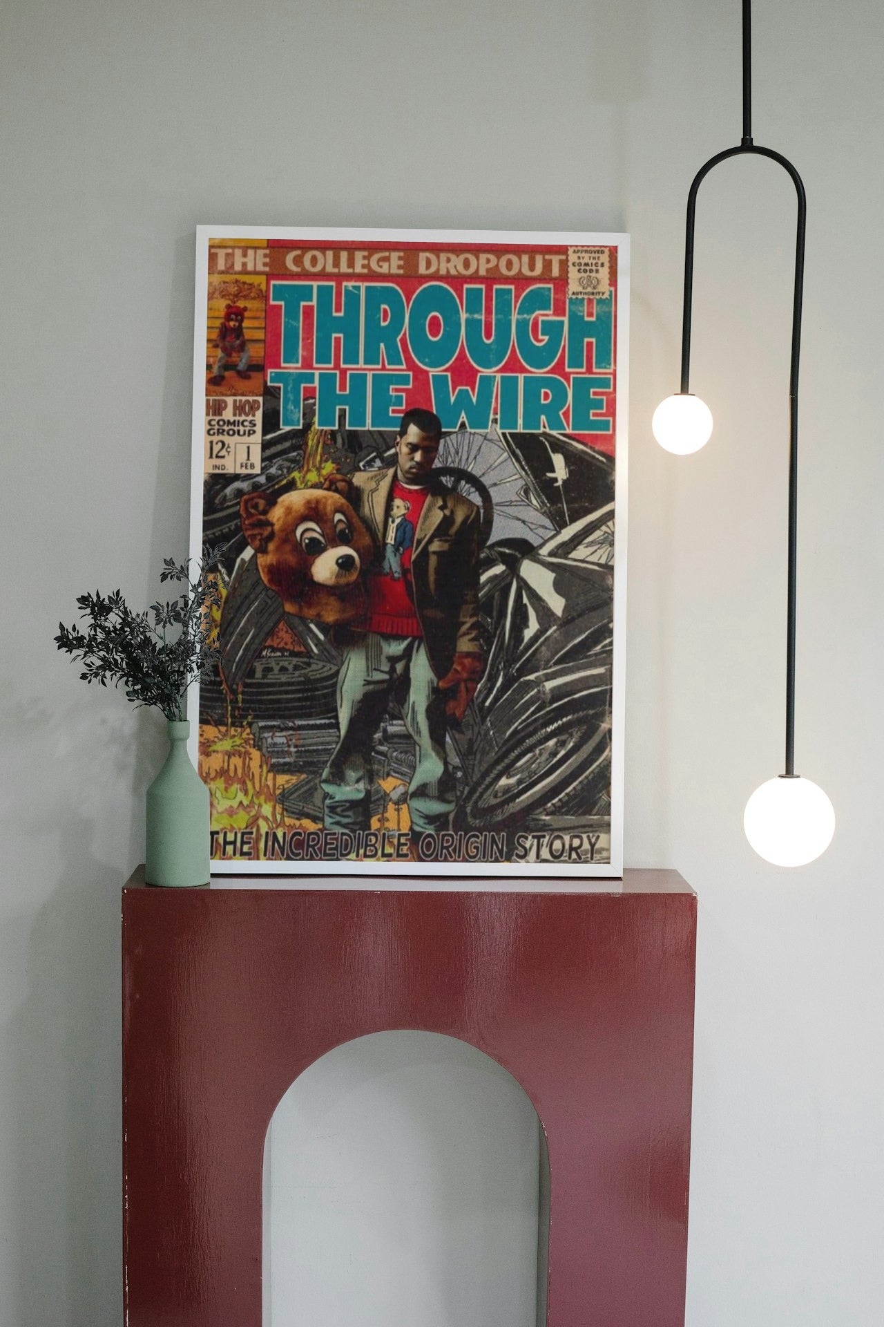 KANYE WEST " THROUGH THE WIRE " CANVAS POSTER "