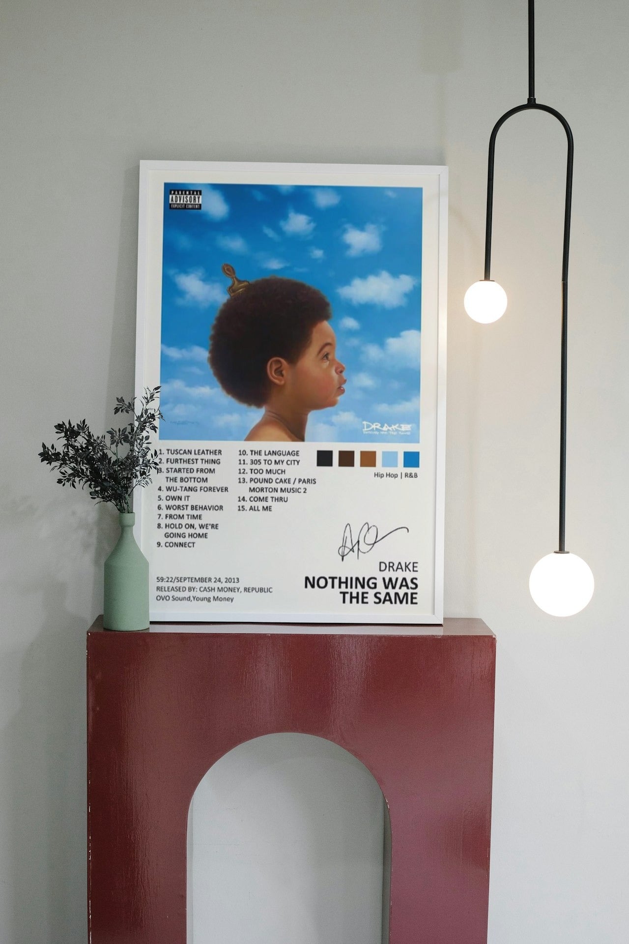 DRAKE "NOTHING WAS THE SAME" CANVAS POSTER