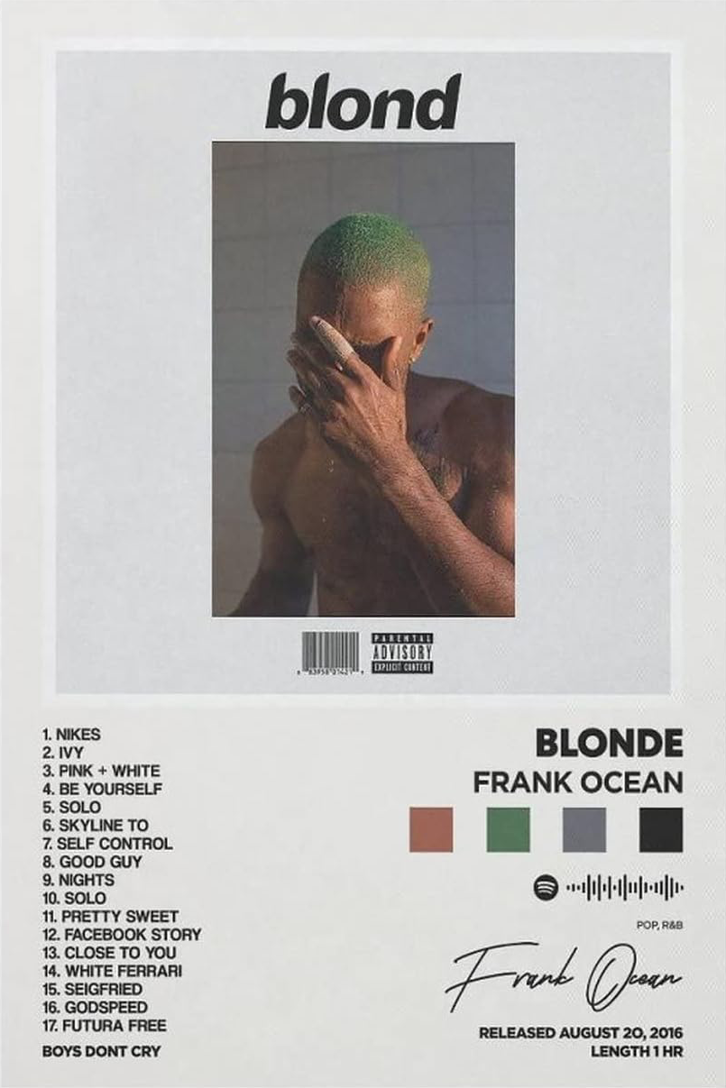 FRANK OCEAN " BLOND " CANVAS POSTER