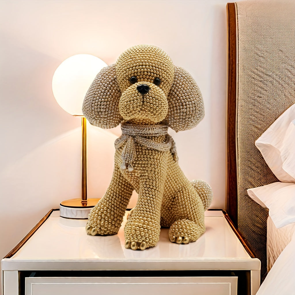 Tnessential Charming Teddy Dog Figurine 3D Decor