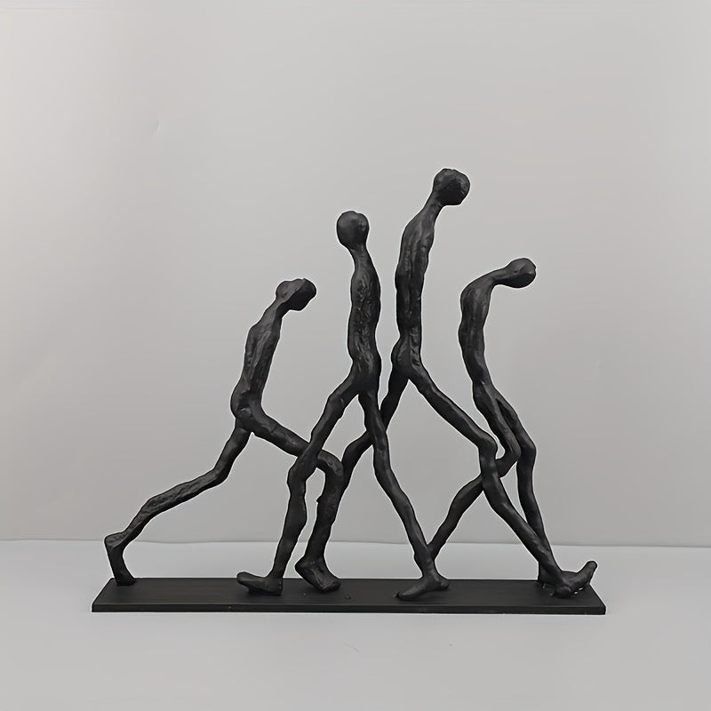 Tnessential Metal Abstract Humanoid Sculpture Art Piece 3D Decor