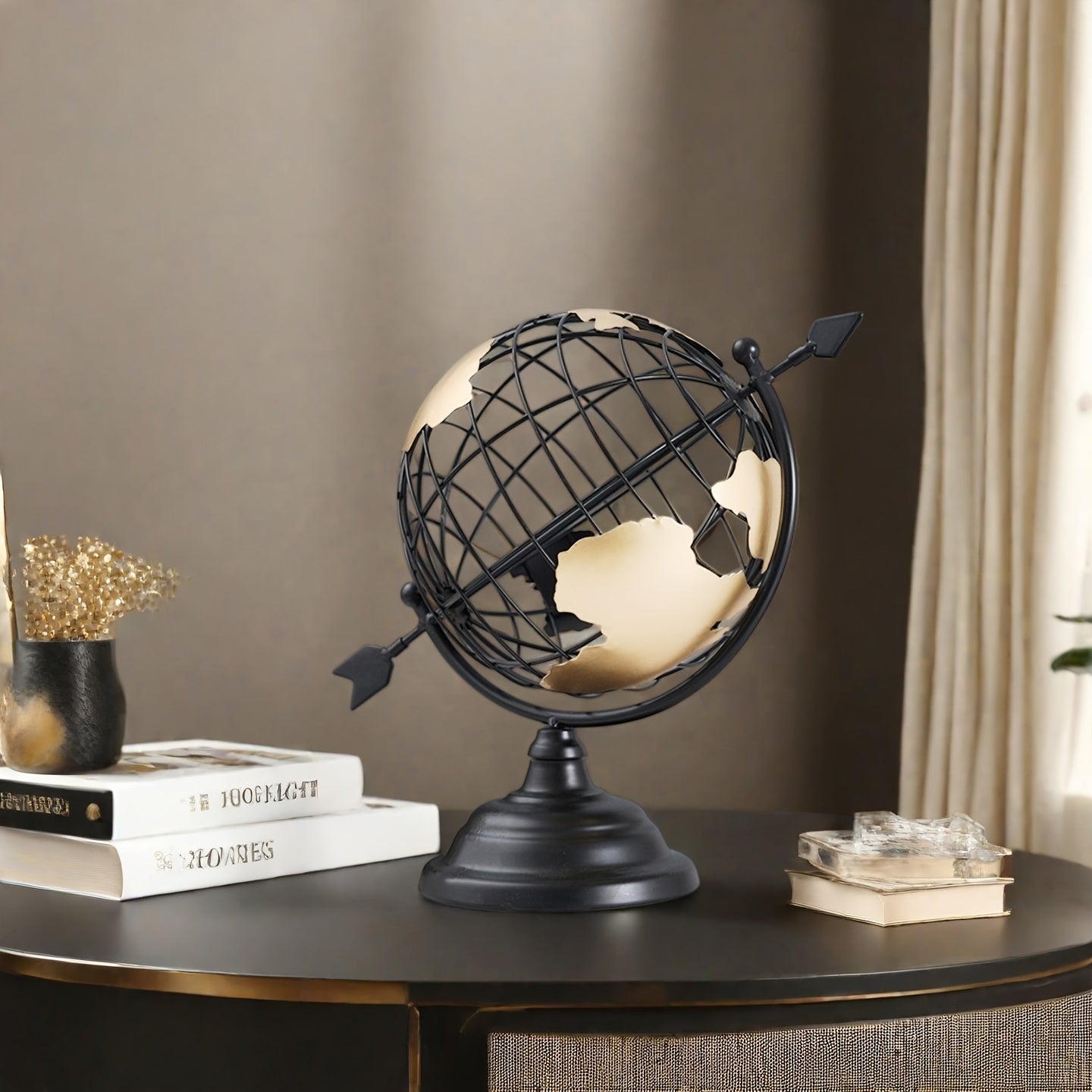 Tnessential Minimalist Hollow Creative Home Office Ornaments Globe 3D Decor