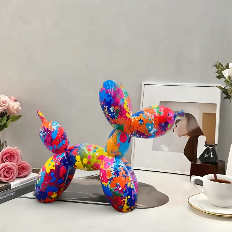 Tnessential Collectible Figurines 1pc Colorful Balloon Dog Sculpture 3D Decor