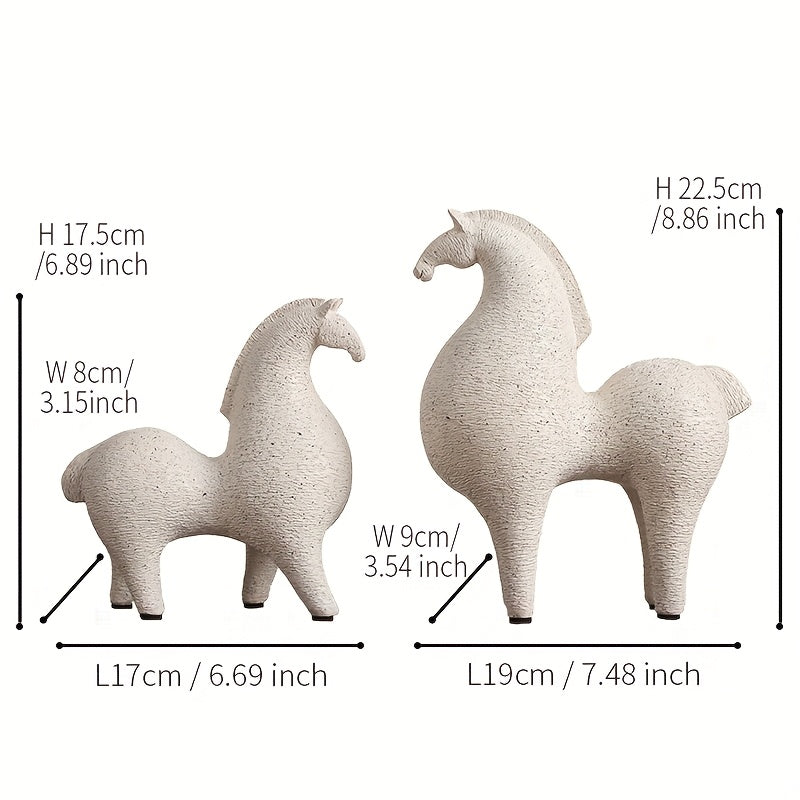 Tnessential Handcrafted Resin Horse Sculpture 3D Decor
