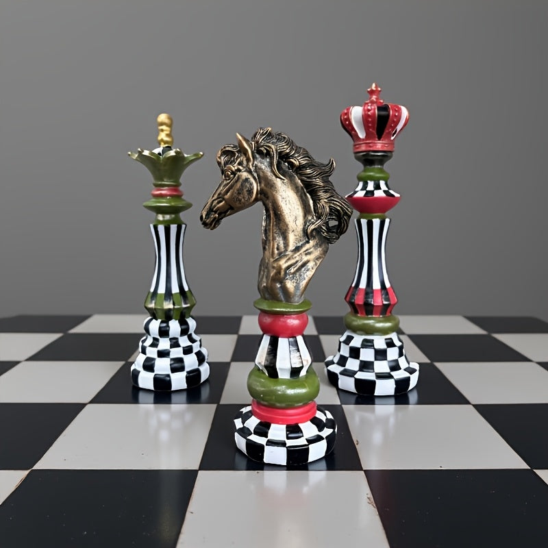 Tnessential Nordic Style Chess Piece Statues Decor 3D Decor