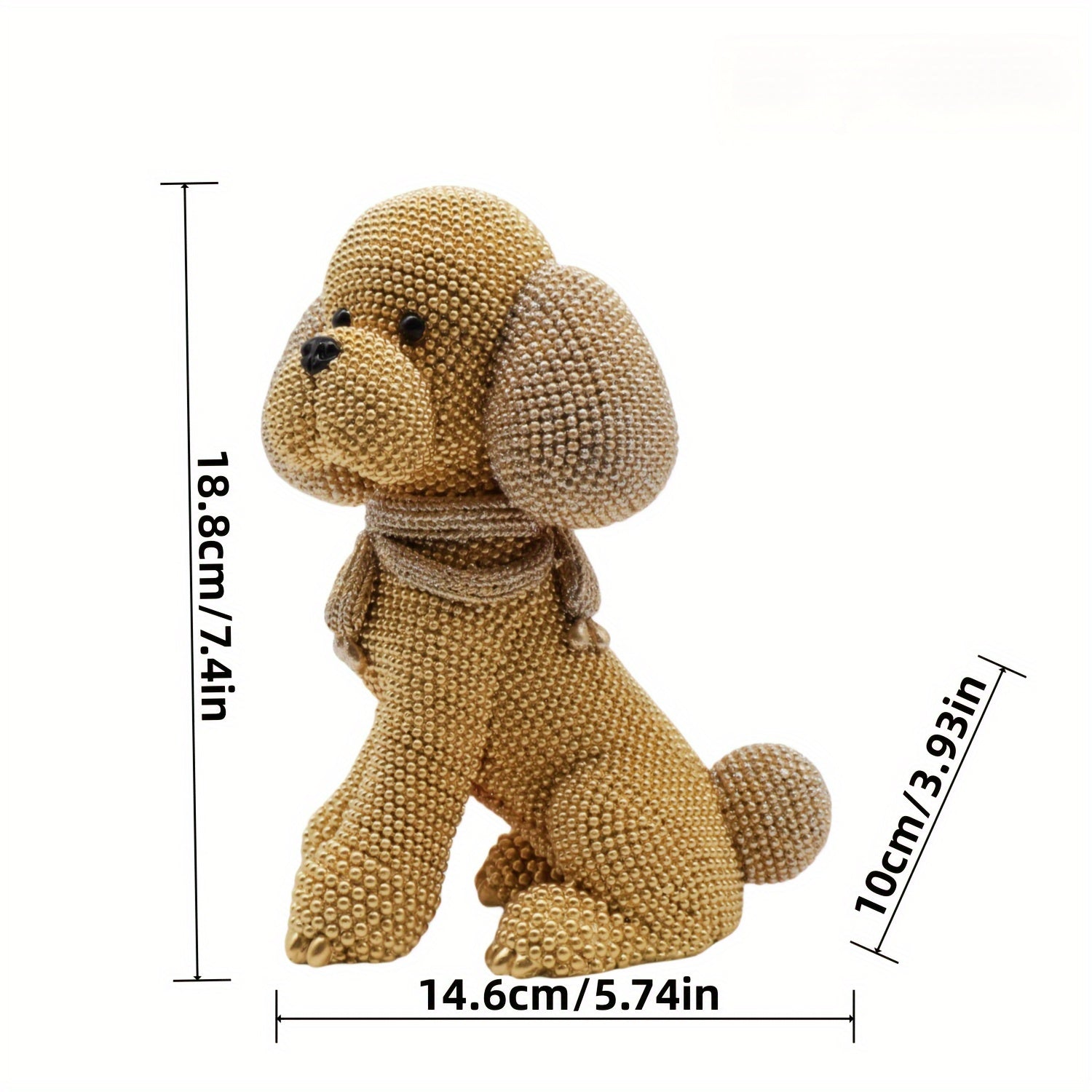 Tnessential Charming Teddy Dog Figurine 3D Decor