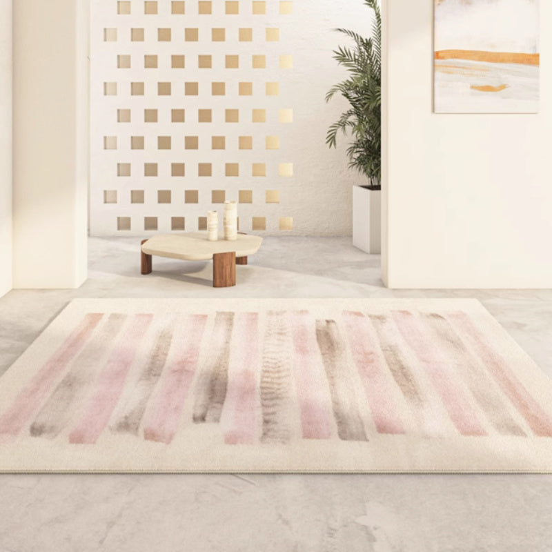 PINK STRIPED RUG view 2