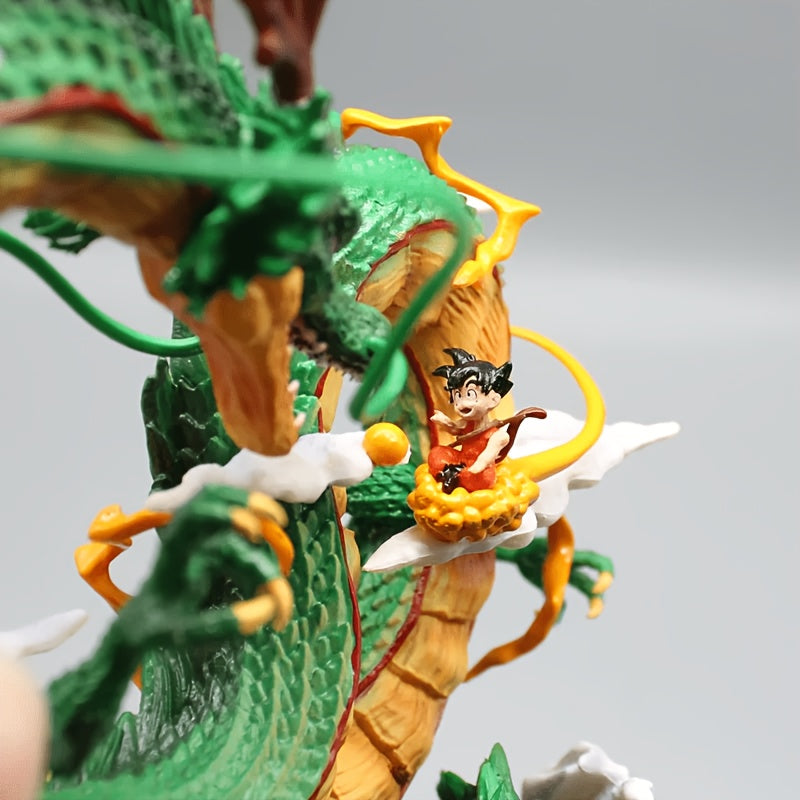 Tnessential Cm\u002f9.05in Anime Goku and Shenron Figure Collectible 3D Decor