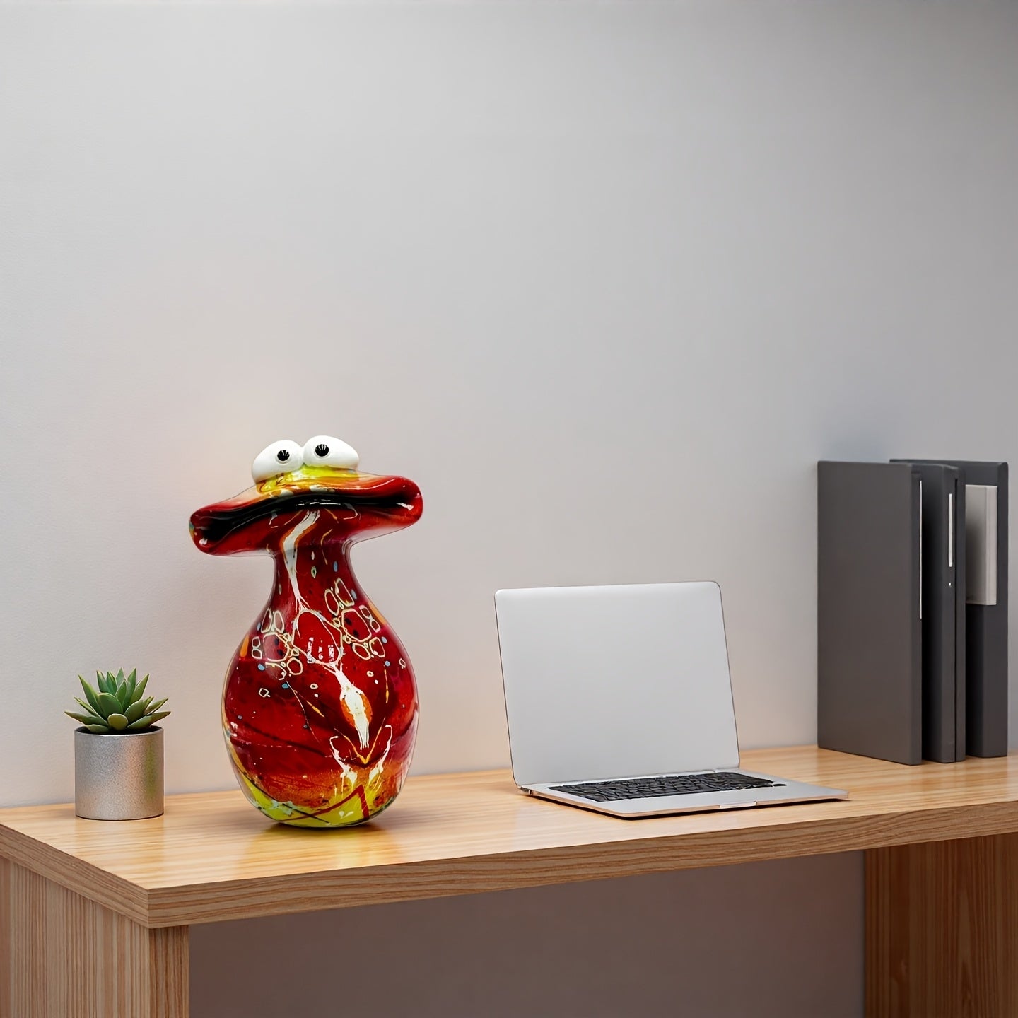 Tnessential Vintage Red Resin Frog Statue 3D Decor