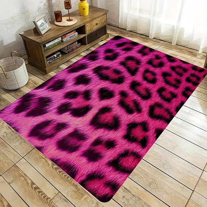 PINK LEAPORD RUG