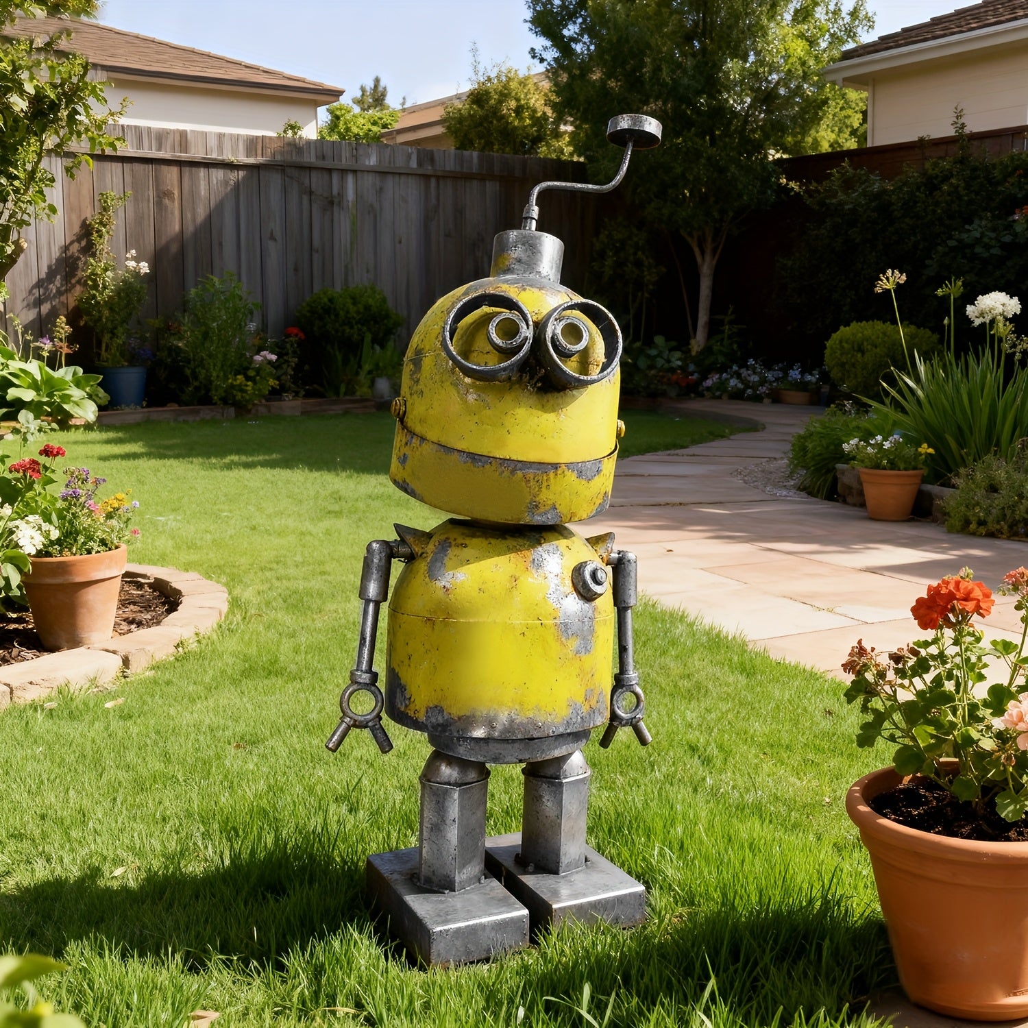 Tnessential Vintage Robot Statue 3D Decor