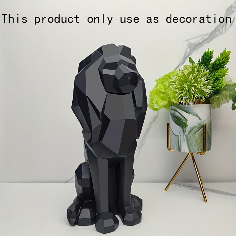 Tnessential Geometric Lion Statue 3D Decor