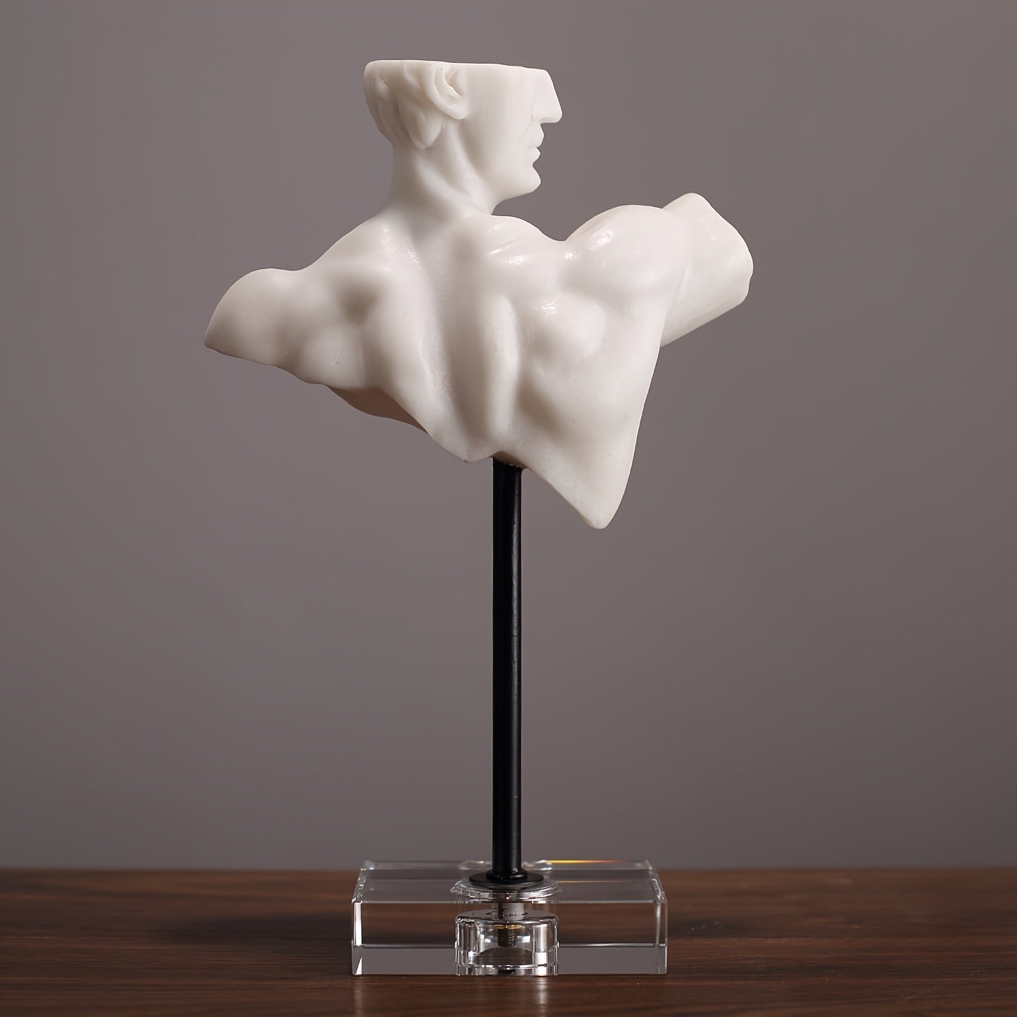 Tnessential Contemporary Abstract Male Bust Sculpture Ornament Made of 3D Decor