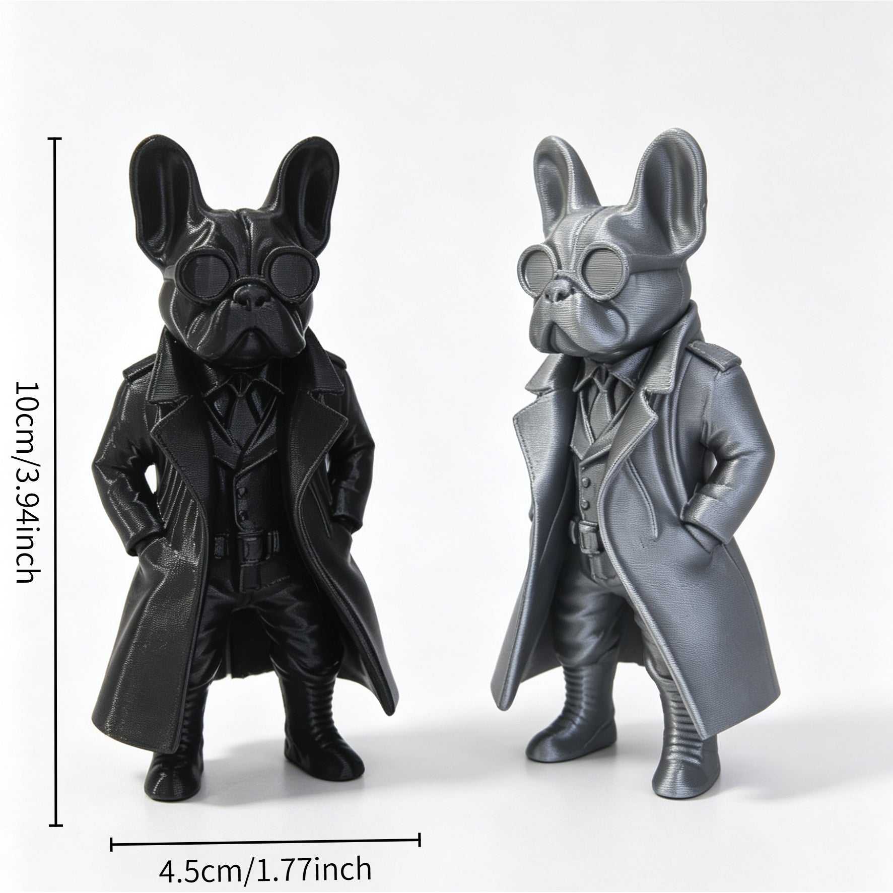 Tnessential Printed French Bulldog Figurines 3D Decor
